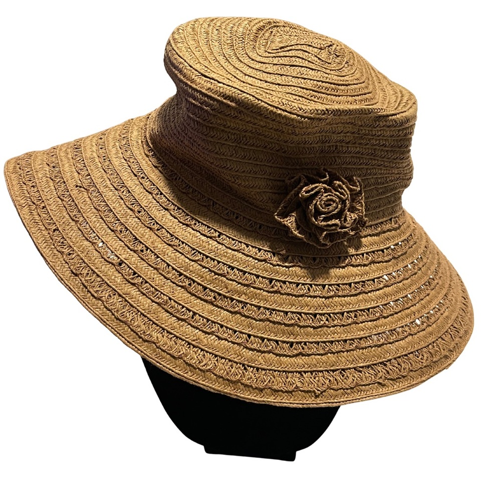 Croft & Barrow Straw Hat with Cute Side Bow. Packable. - Picture 2 of 3